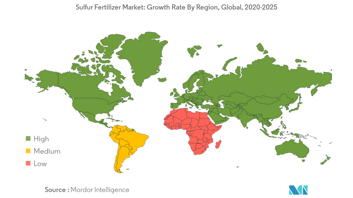Sulfur Fertilizer Market: Growth Rate By Region, Global, 2020-2025